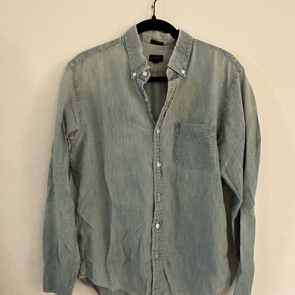 J Crew Chambray Shirt Slim Fit - Picture 1 of 3